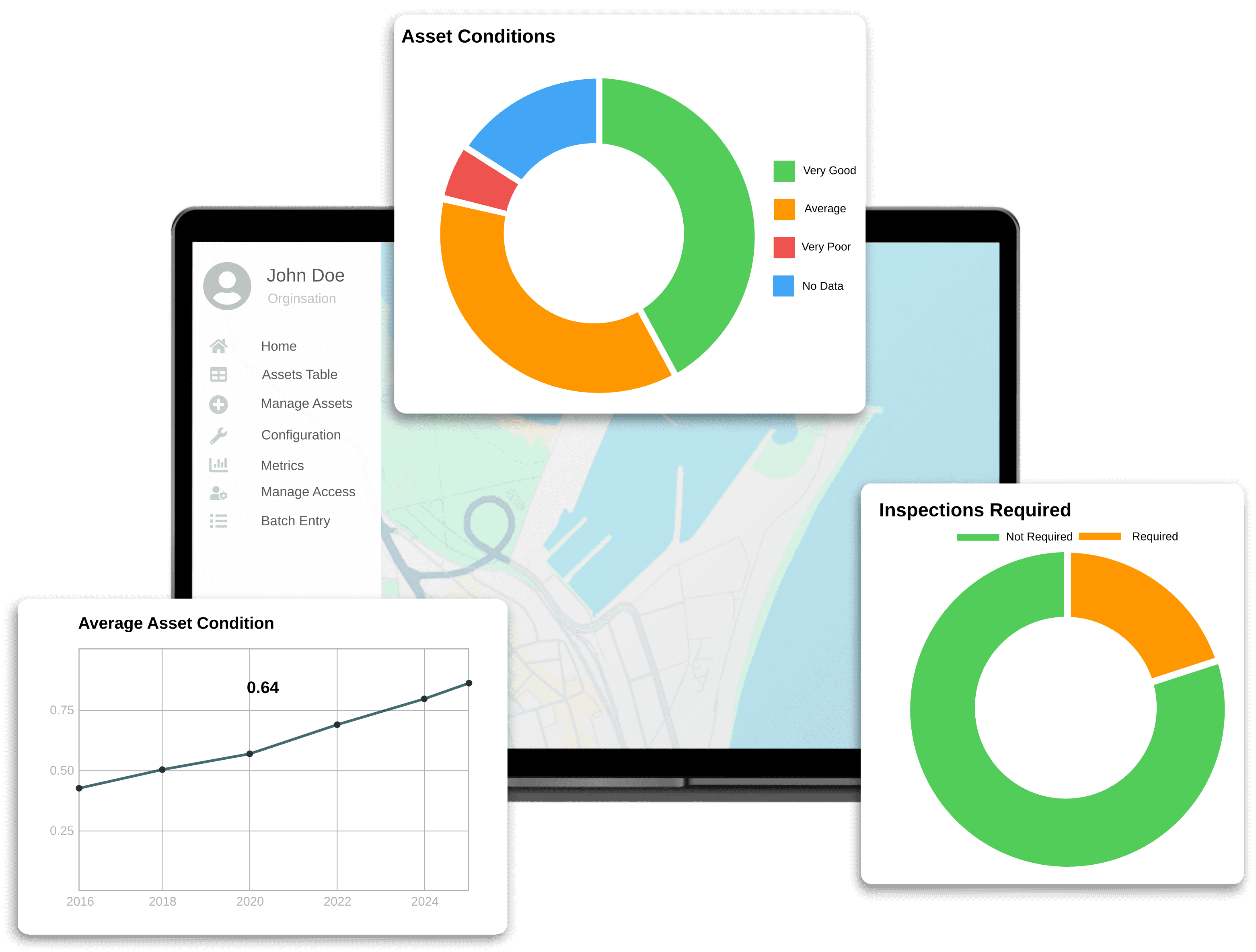 Several flat-design graphics from AssetSide