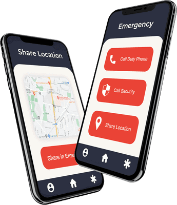 Emergency screen and location sharing